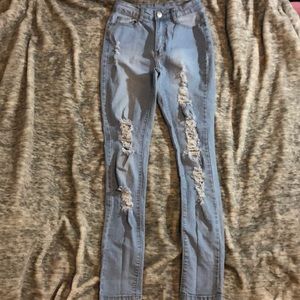Light Wash Distressed Jeans